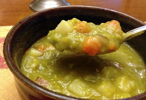 Split pea and potato soup