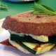 vegan grilled zucchini sandwich