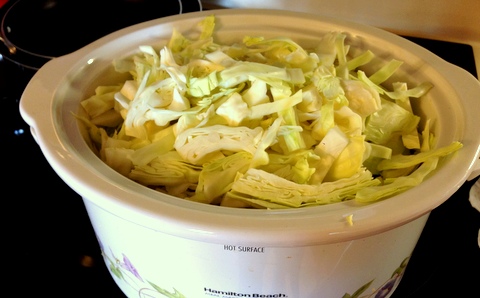 cabbage and noodles in slow cooker